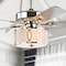 Jonathan Y Circe 52" 3-Light Transitional Glam Drum Shade LED Ceiling Fan With Remote, Chrome JYL9607A - alternate 3