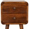 Homeroots 22" Brown Solid Wood Two Drawer Nightstand 651708 - alternate 2