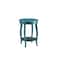 Homeroots 24" Teal Blue Solid Wood Round End Table With Shelf 286291 - alternate 1