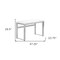 Homeroots Adjustable White and Gray Wood and Metal Sled Computer Desk 490021 - alternate 3