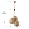Vidalite Fos 3-Light Pendant with Woven Bamboo and Linen Shade, Brushed Brass Canopy, Adjustable Height  CE1009201 - alternate 3