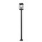 Z-Lite Hartwell 5-Light Outdoor Post Mounted Fixture, 12 in W x 119.25 H, Sand Black 5019PHXLS-536P-BK - alternate 2