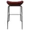 Leisuremod Servos Barstool with Upholstered Faux Leather Seat and Powder Coated Iron Frame, Bordeaux SSBL-18BOR - alternate 4