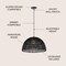 Jonathan Y Campana 20" 1-Light Bohemian Modern Woven Rope/Iron LED Pendant, Black JYL6504C - alternate 4