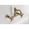 Kingston Brass Two-Handle Wall Mount Bridge Kitchen Faucet, Antique Brass KS3253BEX - alternate 2