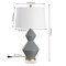 Jonathan Y Abbas 29" Geometric Ceramic/Metal LED Table Lamp, Gray/Gold Leaf JYL4013B - alternate 2
