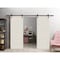 Vdomdoors Modern Double Barn Door 84" x 80" inches / Mela 7001 Painted Creamy / 13FT Rail Track Set / Solid P MELA7001DB-CRF-84 - alternate 1