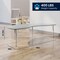 Flash Furniture Wren 96 in x 48 in Kidney Adjustable Height Activity Table, Thermal Laminate Top, Short Legs, Gray XU-A4896-KIDNY-GRY-T-P-GG - alternate 2