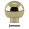 Brixwell Traditional Round Kitchen Cabinet Knob 1-1/4 in Dia Polished Brass BXB374603 - alternate 2