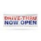 Signmission Drive Thru Now Open, 48 Inch x 120 Inch, Vinyl Banner B-120-30549 - alternate 1