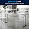 Flash Furniture Rectangle Training Table, Plastic Top, White RB-1860-GG - alternate 2