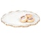 Homeroots 14in Clear Bubble Glass Scalloped Gold Rim Oval Platter 390090 - alternate 1