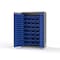 Strong Hold 14 GA Bin Cabinet No Legs - 48 In W. x 72 In. H x 24 In. D - 176 Blue Bins 46-BB-240-176B-NL-L - alternate 2