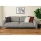 Homeroots 90" Linen Linen Sleeper Sofa And Toss Pillows With Silver Legs 485606 - alternate 3