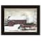 Homeroots Christmas Wagon 2 Black Framed Print Wall Art 406263 - alternate 1