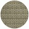 Homeroots 8' Round Taupe and Beige Round Damask Washable Non Skid Indoor Outdoor Area Rug 563894 - alternate 2