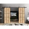 Sartodoors Sliding Double Barn Doors with Hardware, Planum 0014 Oak and Aluminum Strips, 13FT Rail Hangers Stu PLANUM0014DB-DUB-3684 - alternate 1
