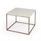 Homeroots 24" White and Copper Genuine Marble and Metal Square Coffee Table 389924 - alternate 3