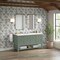 James Martin Vanities Breckenridge 60 in. Double Vanity, Smokey Celadon, w/ 3 CM White Zeus Quartz Top 330-V60D-SC-3WZ - alternate 2