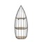Homeroots 37" Gray And Natural Metal and Wood Boat Shaped Bookcase 489053 - alternate 2