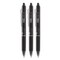 Pilot FriXion Ball Clicker Erasable Gel Pen, Retractable, Fine 0.7 mm, Black Ink, Black Barrel, 3PK 31464 - alternate 2