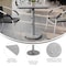 Flash Furniture 30" x 24" Outdoor Tabletop, Gray Faux Concrete, Seamless Surface Technology, 18" Round Silver Base ST-REC2430-CMGY-TR18S-GG - alternate 2