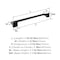 Amerock Mulholland Matte Black Traditional 18 in 457 mm Towel Bar BH36023MB - alternate 2