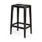 Homeroots 30" Black Iron and Solid Wood Backless Bar Height Bar Chair 605921 - alternate 1