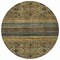 Homeroots 8' Gray Gold And Brown Round Medallion Washable Indoor Outdoor Area Rug 615904 - alternate 2