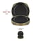 Smarty Had A Party 7.5" Black with Gold Fancy Round Disposable Plastic Salad Plates, 120PK 8887-BG-CASE - alternate 4