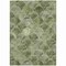 Homeroots 5' X 8' Green And Ivory Abstract Washable Indoor Outdoor Area Rug 577674 - alternate 2
