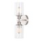 Jonathan Y Jules Edison 16.5" Cylinder 2-Light Iron/Seeded Glass Farmhouse Contemporary LED Wall Sconce, Nickel JYL7577C - alternate 2