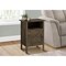 Monarch Specialties Accent Table, Side Table, End, Living Room, Small, Storage, Dark Oak Laminate, Transitional I 3811 - alternate 3