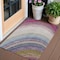 Homeroots 3' X 5' Beige Purple And Ivory Abstract Washable Indoor Outdoor Area Rug 577283 - alternate 1