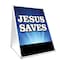 Signmission Jesus Saves, 24 Inch x 18 Inch A-frame Yard Sign, Plastic Sign SBC-1824-Jesus Saves - alternate 1