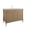 James Martin Vanities Kinnsden 48" Single Vanity, Weathered Oak w/ 3 CM Lime Delight Silestone Top D680-V48-WTO-3LDL - alternate 2