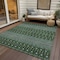 Homeroots 10' X 14' Olive Green And Blue Tribal Washable Indoor Outdoor Area Rug 582583 - alternate 2
