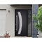 Vdomdoors Steel Door Deux 6500 Black Sidelight Exterior Window Stainless Inserts Single Modern Painted-W36+12 DEUX6500EXD-BLK-W36+12 x H80-Right-hand Inswing - alternate 2