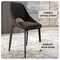 Leisuremod Amalfi Collection Fabric Modern Dining Chair in Charcoal AC48CH - alternate 3