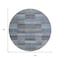 Homeroots 8' Blue Denim Blue And Brown Round Striped Washable Indoor Outdoor Area Rug 615478 - alternate 2