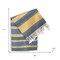 Homeroots Denim Blue and Yellow Striped Turkish Towel Beach Blanket 401821 - alternate 2