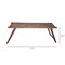 Homeroots 71" Brown Reclaimed Wood Distressed Folding Console Table 527531 - alternate 2