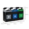 Commercial Zone Products Avante Series Triple Stream Black Trash/Recycling/Composting 55 gallon Containers w/ Canopy Top 787302MSA - alternate 2