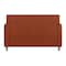 Flash Furniture HERCULES Diplomat Cognac LeatherSoft Loveseat with Clean Line-Stitched Frame and Chrome Legs BT-827-2-CG-CHR-GG - alternate 2