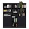 Homeroots 71" Black Five Tier Bookcase with Four Doors 546354 - alternate 3