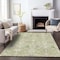 Homeroots 5' X 8' Artichoke Green Gray And Ivory Oriental Washable Indoor Outdoor Area Rug 598011 - alternate 4