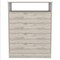 Homeroots 33" Light Grey Manufactured Wood Four Drawer Dresser 477782 - alternate 1