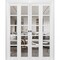 Sartodoors Sliding Closet Double Bi-fold Doors White Solid Core Modern Interior QUADRO4522DBF-WS-96 x 96 (4* 24x96) - alternate 1