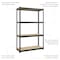 Space Solutions 1000 Riveted Steel Shelving 4-Shelf Unit, 12D x 30W x 48H, Black 22540 - alternate 2