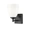 Z-Lite Oren 1-Light Vanity, 5.25 in W, Matte Black 7004-1V-MB - alternate 1